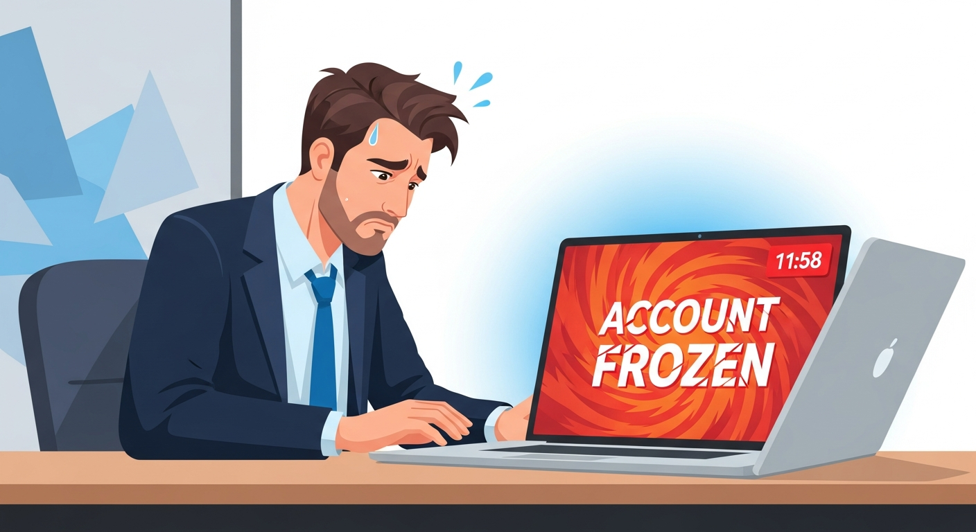 Business owner dealing with frozen funds