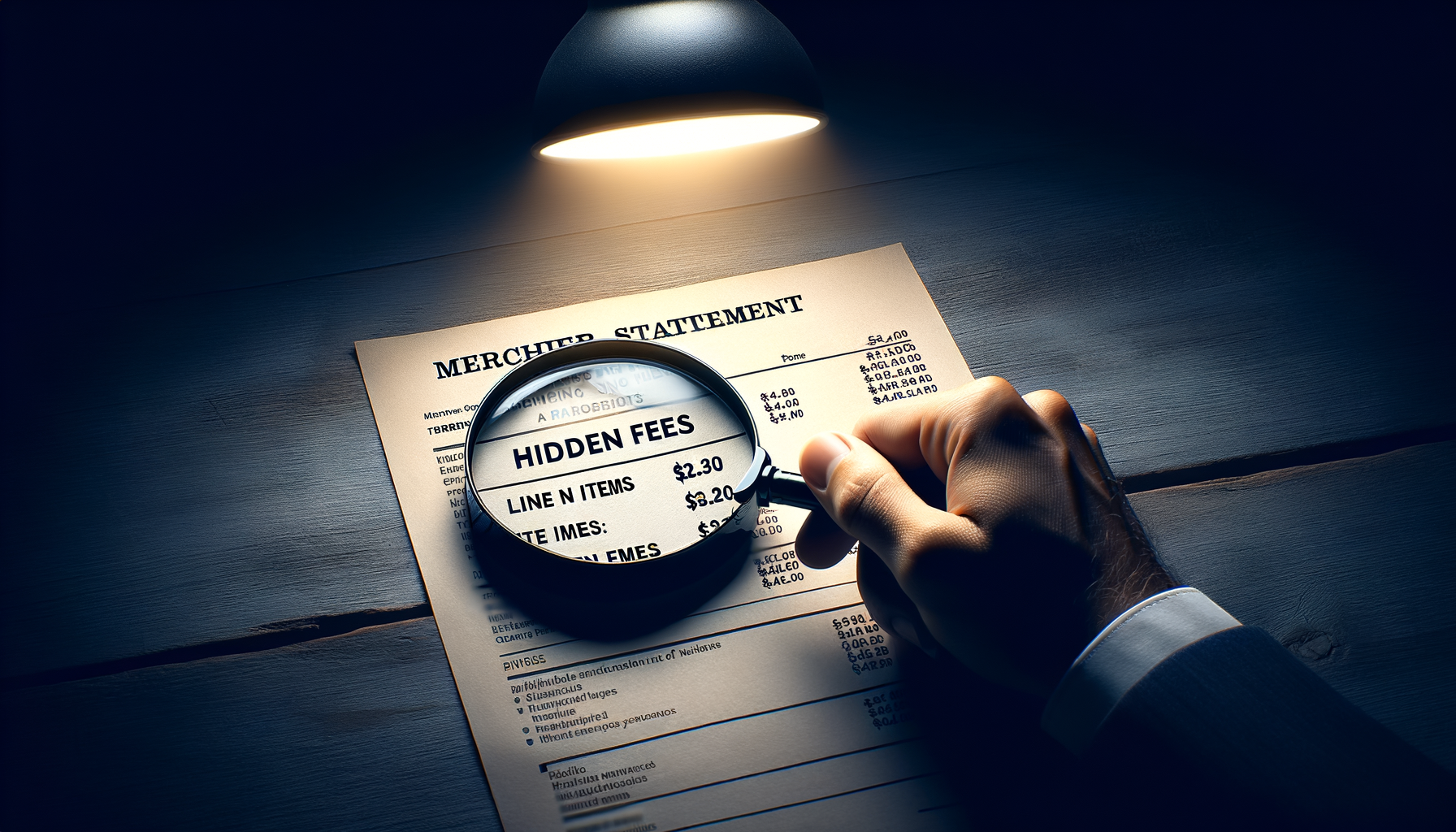 Hidden fees checklist for processing statements