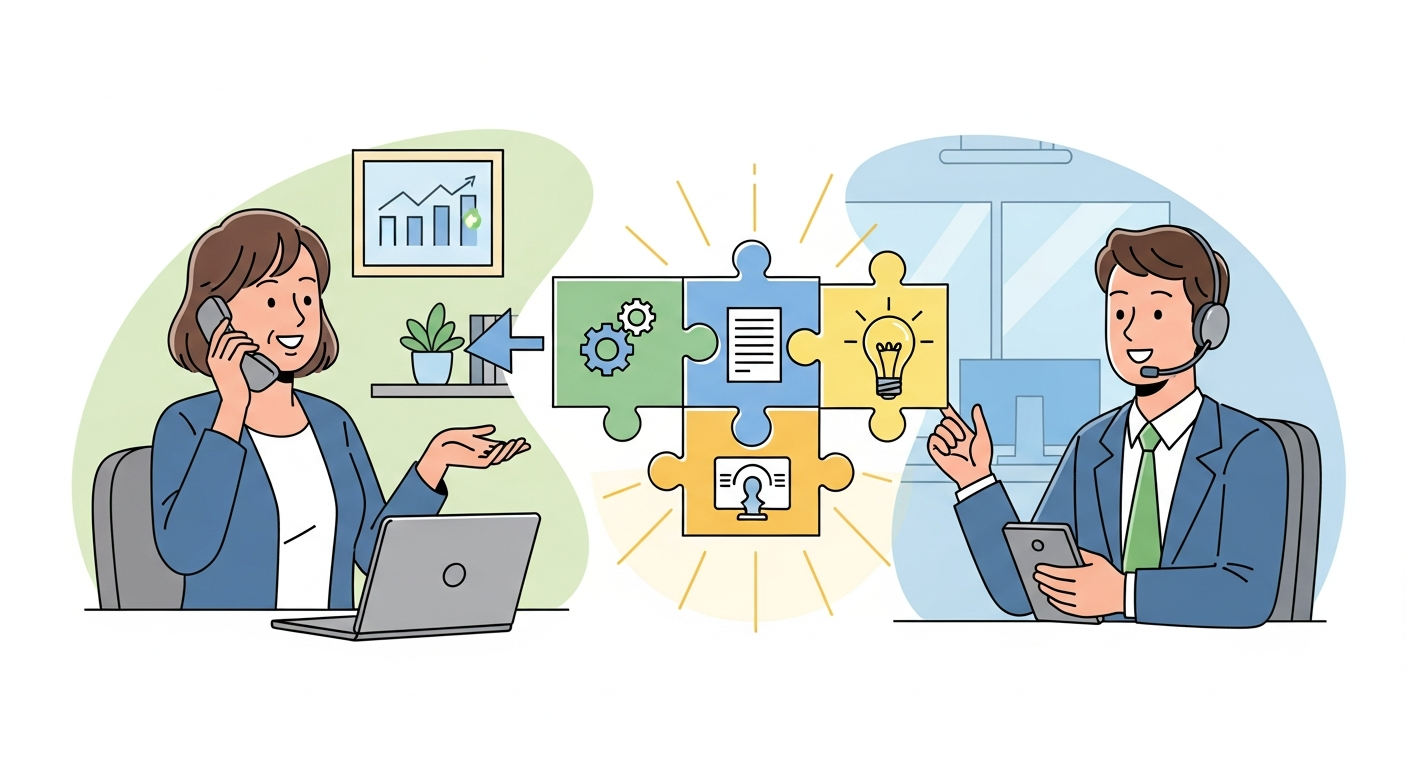 Merchant support solving problems together